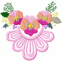 Flowers And Tree Embroidery Design 5